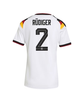 Billige Fotballdrakt Tyskland Antonio Rudiger #2 Replika Hjemmedrakt Dame VM 2026 Kortermet Billige Fotballdrakt Tyskland Antonio Rudiger #2 Replika Hjemmedrakt Dame VM 2026 Kortermet